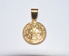 MEDALLA SAN BENITO DE ACERO INOXIDABLE